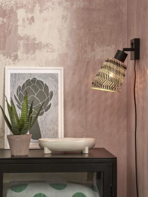 good&mojo-wandlamp-java-naturel/zwart-bamboe-ø15cm-e27-java/w/b/15/bn-02
