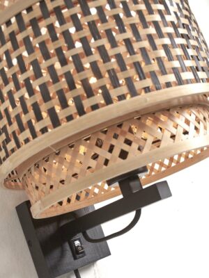 good&mojo-wandlamp-bhutan-naturel/zwart-bamboe-ø25cm-e27-bhutan/w/b/2520/bn-06