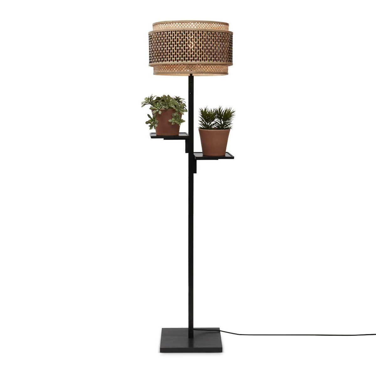 good&mojo-vloerlamp-bhutan-naturel/zwart-bamboe-ø40cm-e27-bhutan/f/fl/b/4025/bn-1