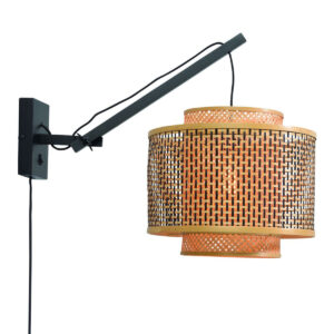 good&mojo-wandlamp-bhutan-naturel/zwart-bamboe-ø40cm-e27-bhutan/w2/ad/b/4034/bn-1