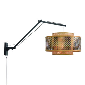 good&mojo-wandlamp-bhutan-naturel/zwart-bamboe-ø50cm-e27-bhutan/w3/ad/b/5030/bn-1