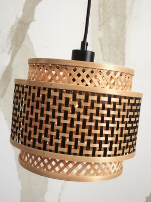 good&mojo-hanglamp-bhutan-naturel/zwart-bamboemetaal-ø25cm-e27-bhutan/h/2520/bn-13