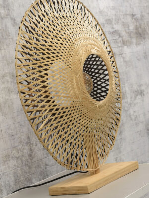 good&mojo-tafellamp-kalimantan-naturel/zwart-bamboe-ø60cm-e14-kalimantan/t/n/6015/bn-1