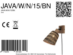 good&mojo-wandlamp-java-naturel/zwart-bamboe-ø15cm-e27-java/w/n/15/bn-8a