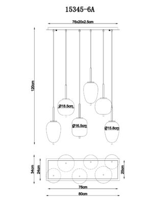 globo-hanglamp-blacky-zwart-glas-groteeettafellamp-e14-15345-6a-1