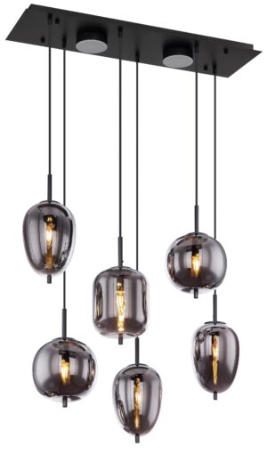 globo-hanglamp-blacky-zwart-glas-groteeettafellamp-e14-15345-6l-1