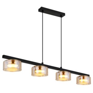 globo-hanglamp-higgins-zwart-glas-groteeettafellamp-led-16055-4hg-1