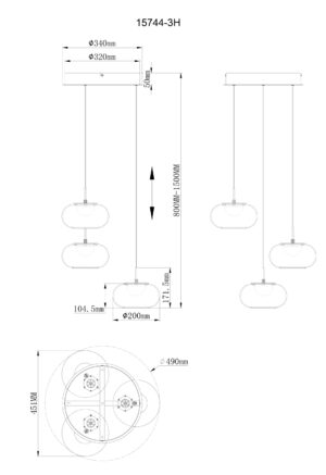 globo-hanglamp-quintara-zwart-glas-ø49cm-led-15744-3h-1