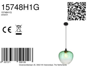 globo-hanglamp-sander-groen-glas-ø29cm-e27-15748h1g-1
