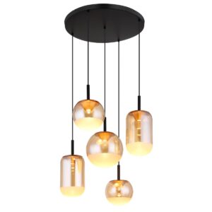 globo-hanglamp-severin-amberkleurig-glas-ø71cm-led-16057-5h-1