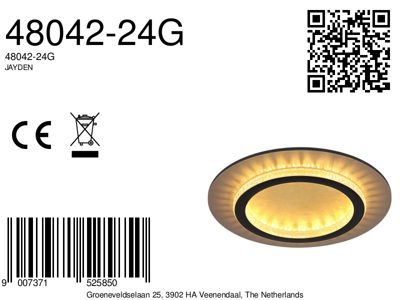 globo-plafonniere-jayden-zwart-metaal-ø35cm-led-48042-24g-1