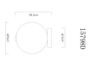 globo-plafonniere-lacy-zwart-glas-ø25cm-led-15798d-1