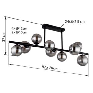 globo-plafonniere-riha-zwart-glas-kleurglas-lamp-g9-56133-9d-1