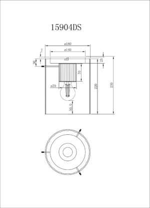 globo-plafonniere-tulivar-zwart-glas-ø18cm-e27-15904ds-1