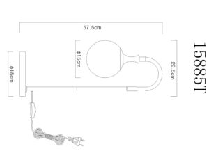 globo-tafellamp-dalton-zwart-glas-e27-15885t-1