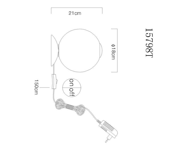globo-tafellamp-lacy-zwart-glas-ø18cm-led-15798t-1