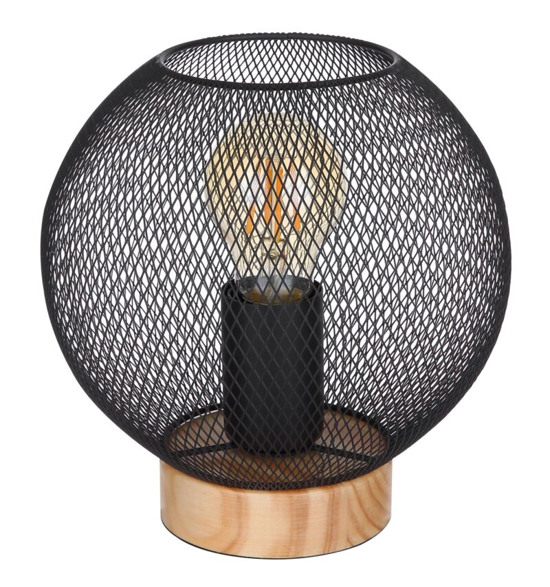 globo-tafellamp-pablo-zwart-hout-ø20cm-e27-15663t-1