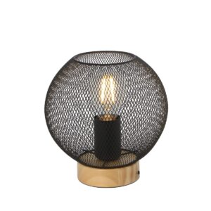 globo-tafellamp-pablo-zwart-hout-ø20cm-e27-15663t-1