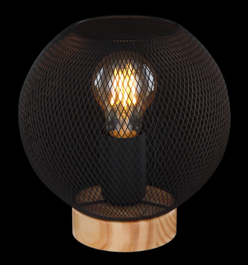 globo-tafellamp-pablo-zwart-hout-ø20cm-e27-15663t-1