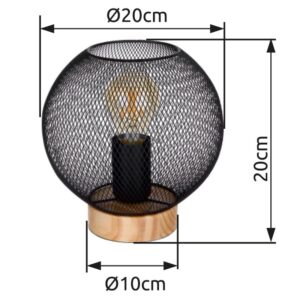 globo-tafellamp-pablo-zwart-hout-ø20cm-e27-15663t-1