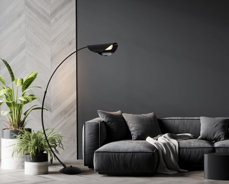globo-tafellamp-robles-zwart-metaal-booglamp-led-58032s-1