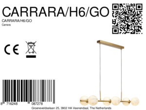 it'saboutromi-hanglamp-carrara-goud-glas-designlamp-g9-carrara/h6/go-8a