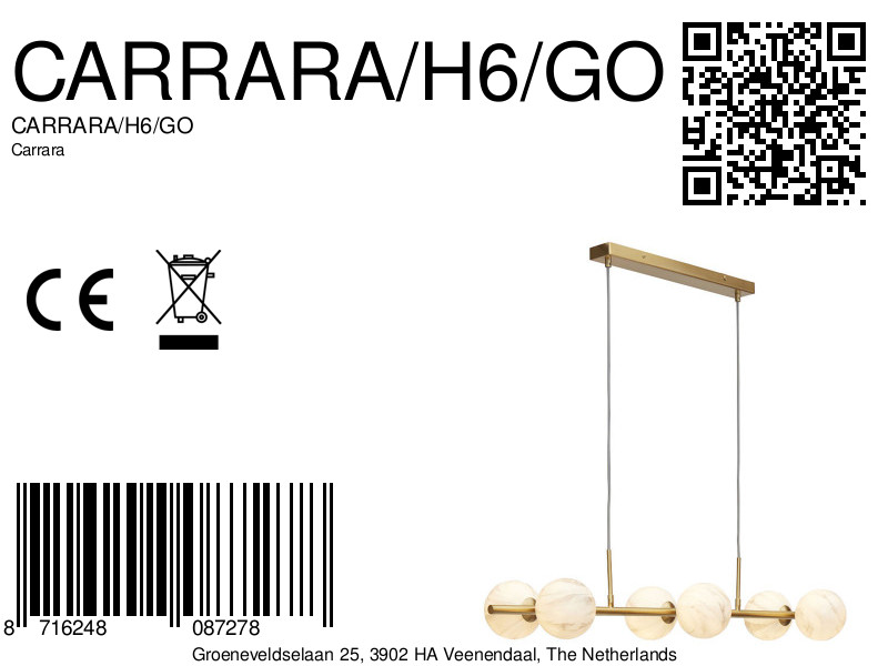 it'saboutromi-hanglamp-carrara-goud-glas-designlamp-g9-carrara/h6/go-8a