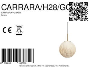 it'saboutromi-hanglamp-carrara-goud-glas-ø28cm-e27-carrara/h28/go-8a