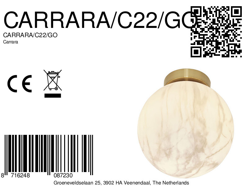 it'saboutromi-plafonniere-carrara-goud-glas-ø22cm-e14-carrara/c22/go-8a