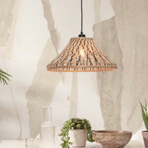 Naturel zwarte hanglamp bohemian bamboe metaal GOOD&MOJO Tahiti