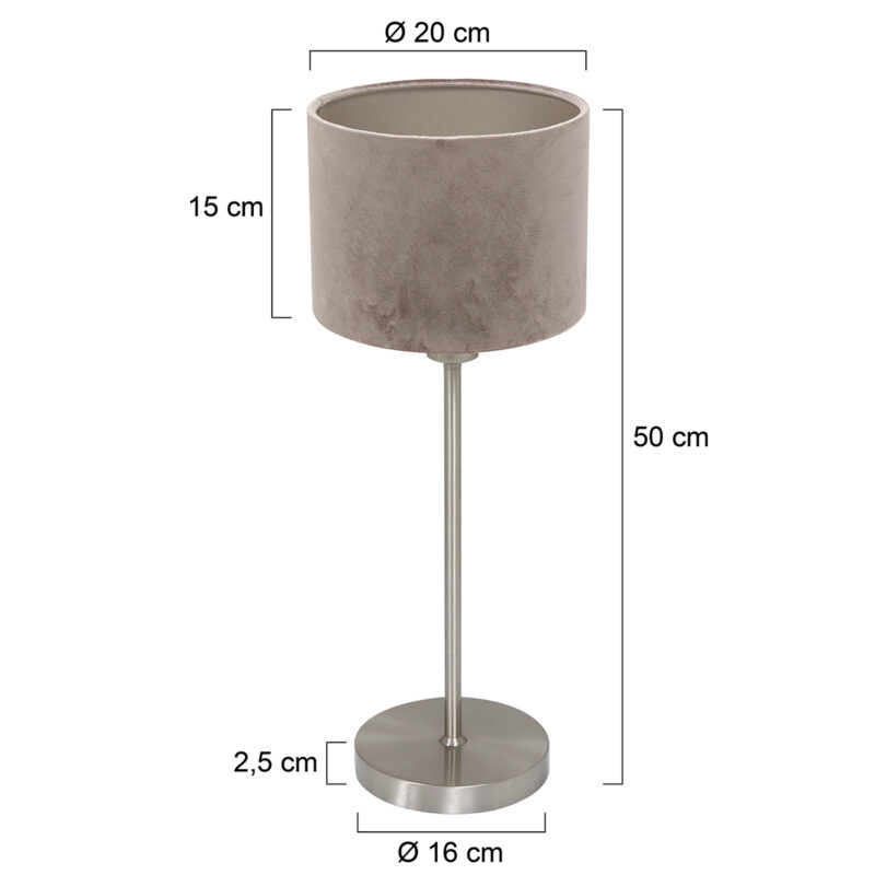 mexlite-tafellamp-noor-staalzilver-metaaltextiel-nachtkastlamp-e27-4412st-1