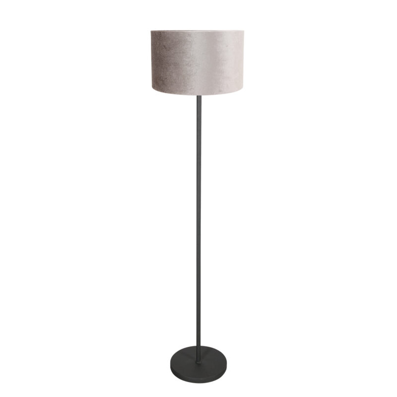 mexlite-vloerlamp-noor-zilverzwart-metaaltextiel-schemerlamp-e27-4441zw-1