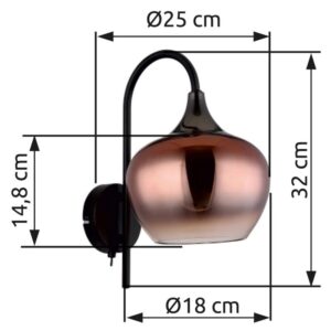 globo-wandlamp-maxy-rood-glas-bedlampje-e27-15548wg-1