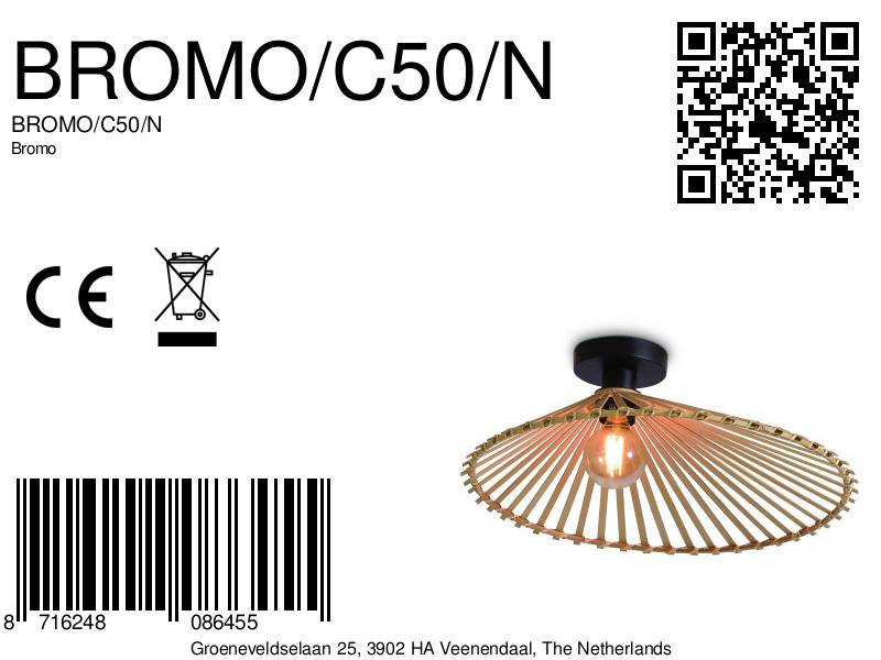 good&mojo-plafonniere-bromo-naturel/zwart-bamboe-ø50cm-e27-bromo/c50/n-8a