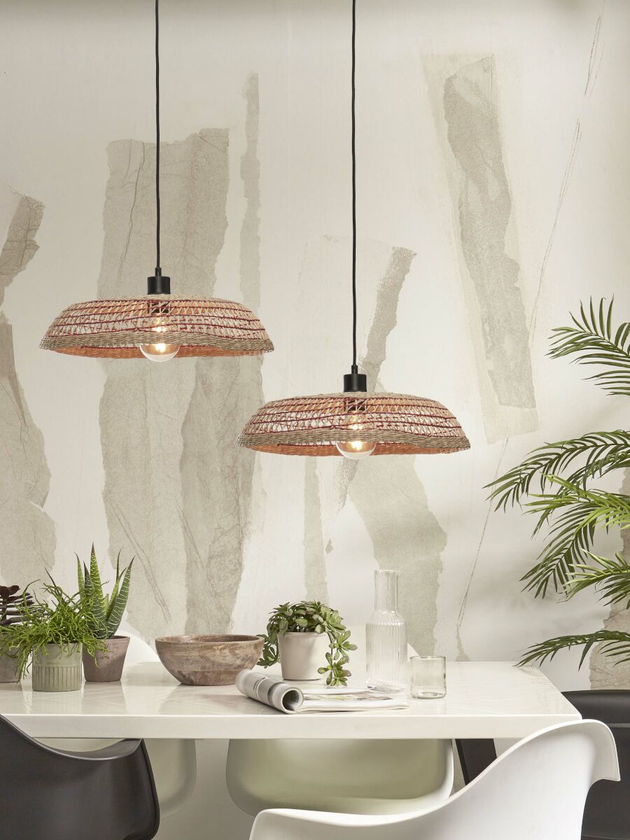 good&mojo-hanglamp-pantanal-rood-metaalzeegras-ø45cm-e27-pantanal/h45/r-04