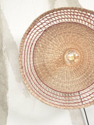 good&mojo-wandlamp-pantanal-rood-metaalzeegras-ø45cm-e27-pantanal/w45/r-07