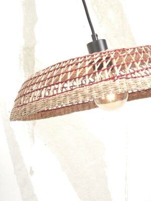 good&mojo-hanglamp-pantanal-rood-metaalzeegras-ø45cm-e27-pantanal/h45/r-08
