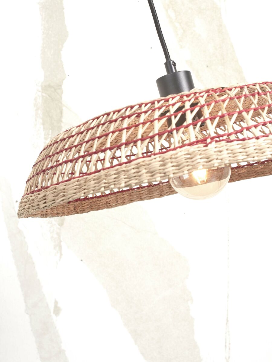 good&mojo-hanglamp-pantanal-rood-metaalzeegras-ø45cm-e27-pantanal/h45/r-08