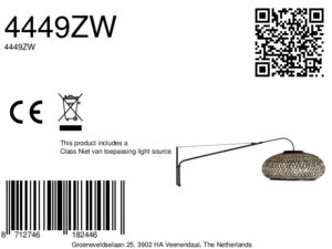 steinhauer-wandlamp-elegantclassy-zwart-bamboemetaal-e27-4449zw-1