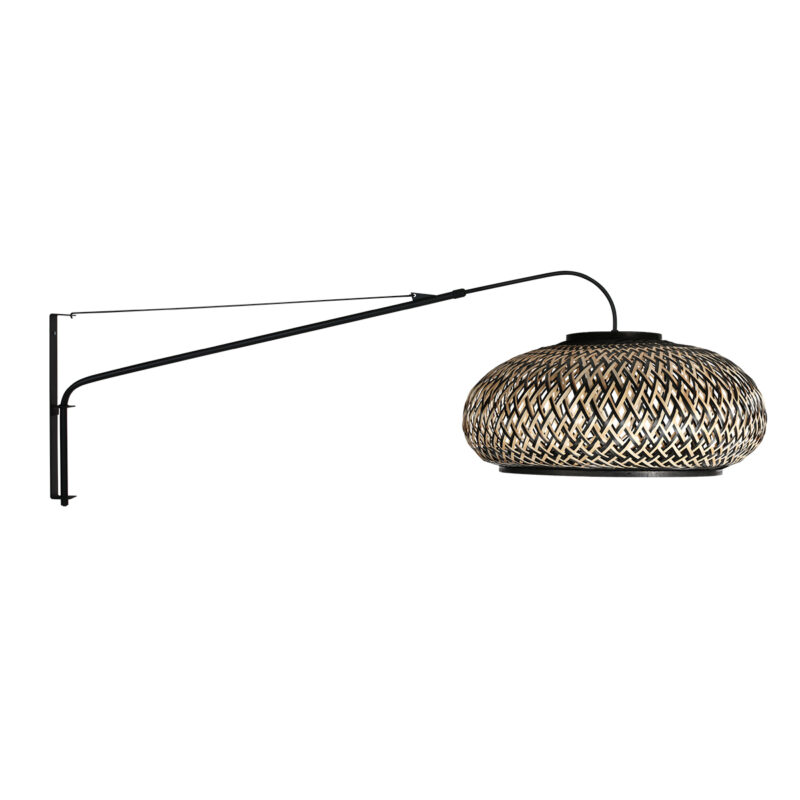 steinhauer-wandlamp-elegantclassy-zwart-bamboemetaal-e27-4450zw-1