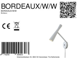 it'saboutromi-wandlamp-bordeaux-wit-metaal-ø6cm-gu10-bordeaux/w/w-8a