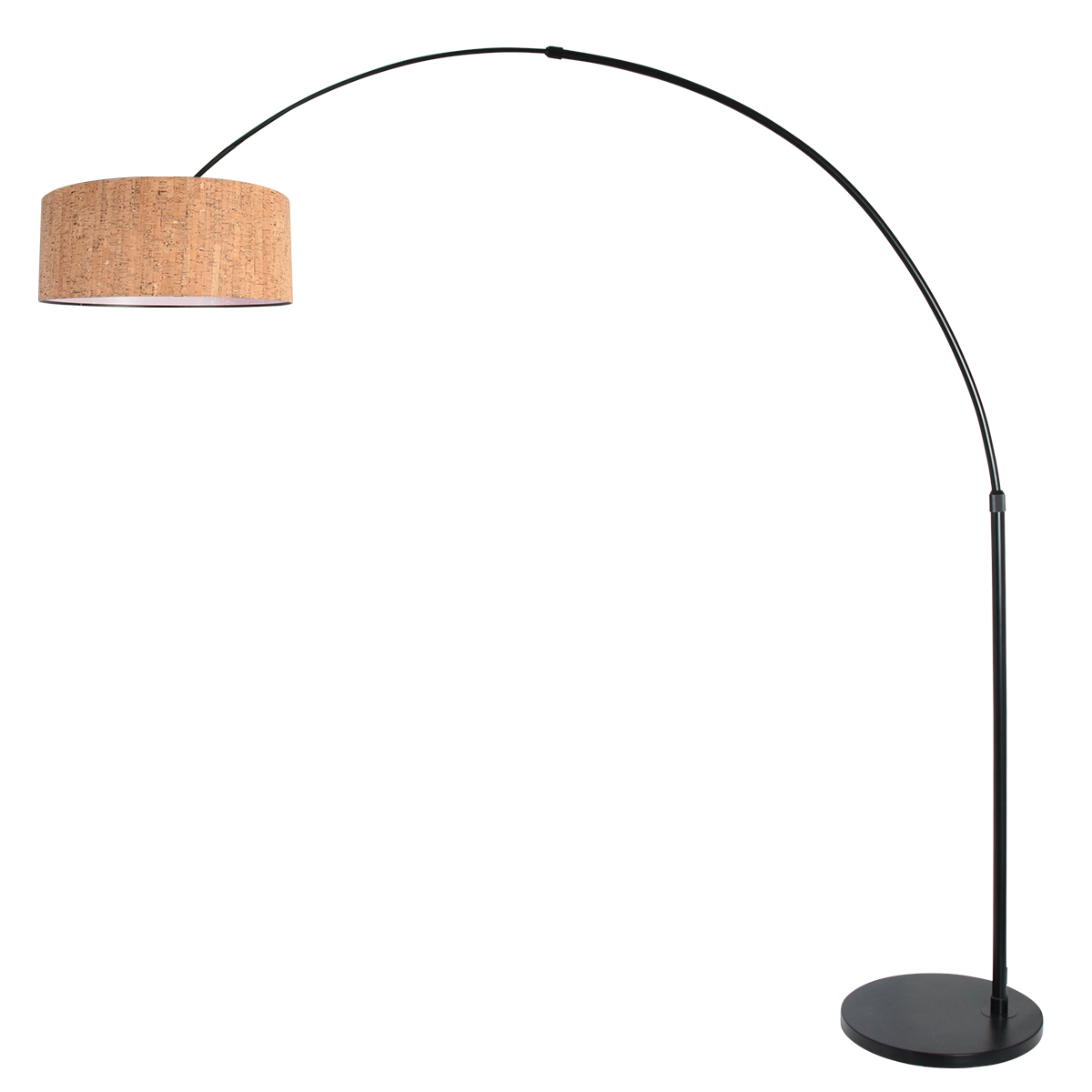 steinhauer-vloerlamp-sparkledlight-zwart-metaaltextiel-booglamp-e27-4342zw-1