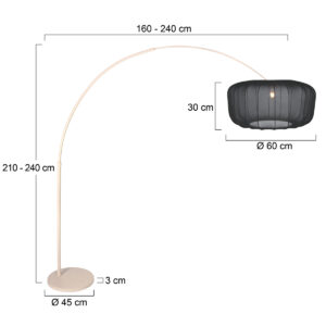 steinhauer-vloerlamp-sparkledlight-crème-metaaltextiel-booglamp-e27-4679cr-1