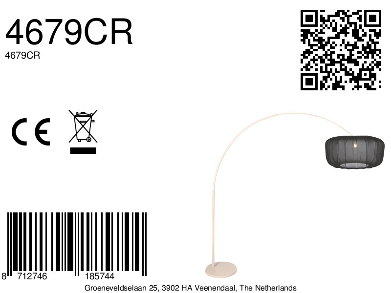 elegantecrèmebooglampmetbijpassendekapsteinhauersparkledlight-8a