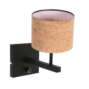 steinhauer-wandlamp-stang-naturelzwart-metaaltextiel-bedlampje-e27-4352zw-1