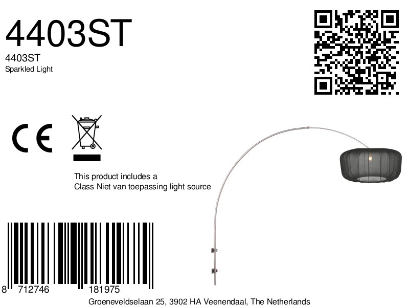 steinhauer-wandlamp-sparkledlight-staalzwart-metaaltextiel-leeslamp-e27-4403st-1