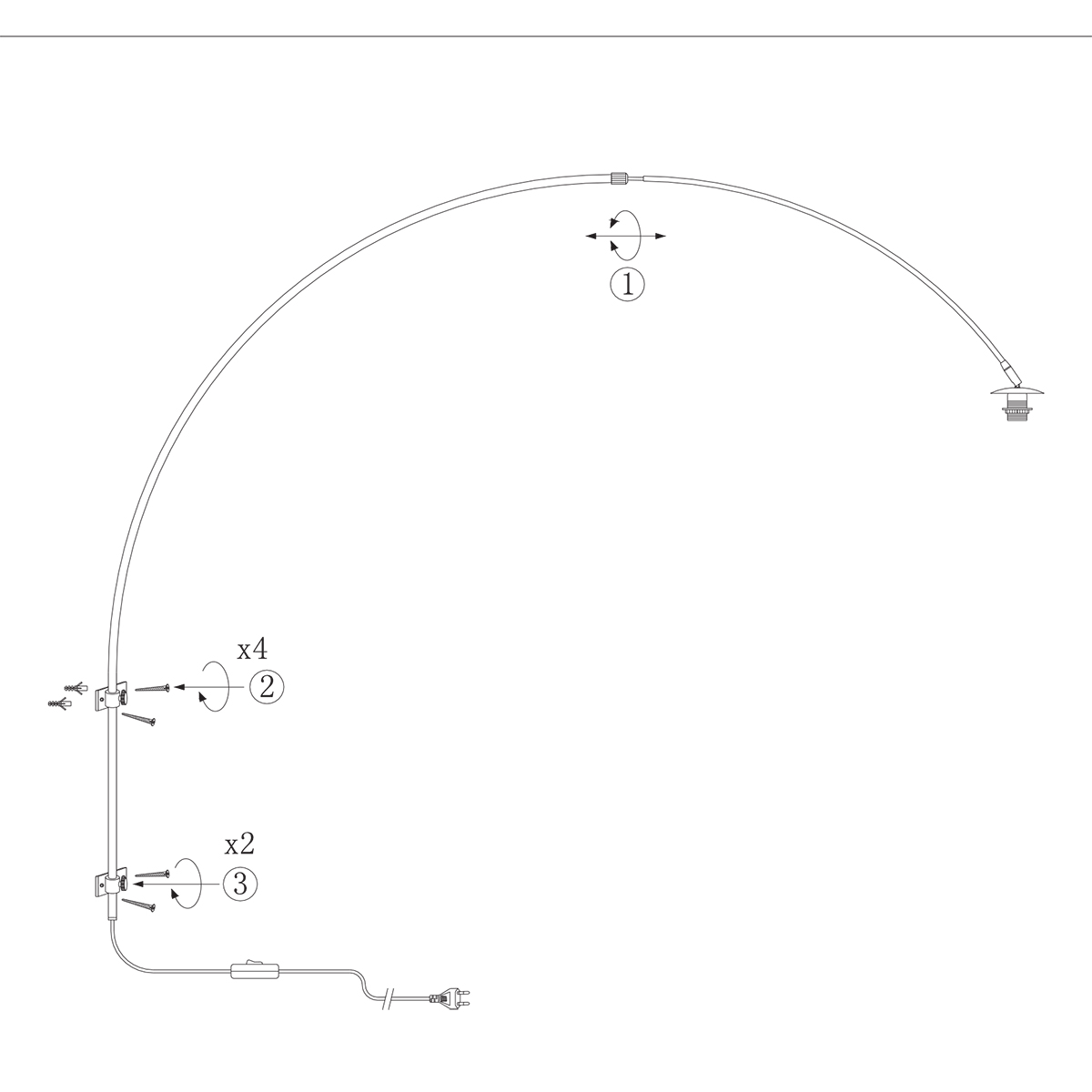 steinhauer-wandlamp-sparkledlight-staalzwart-metaaltextiel-leeslamp-e27-4403st-1