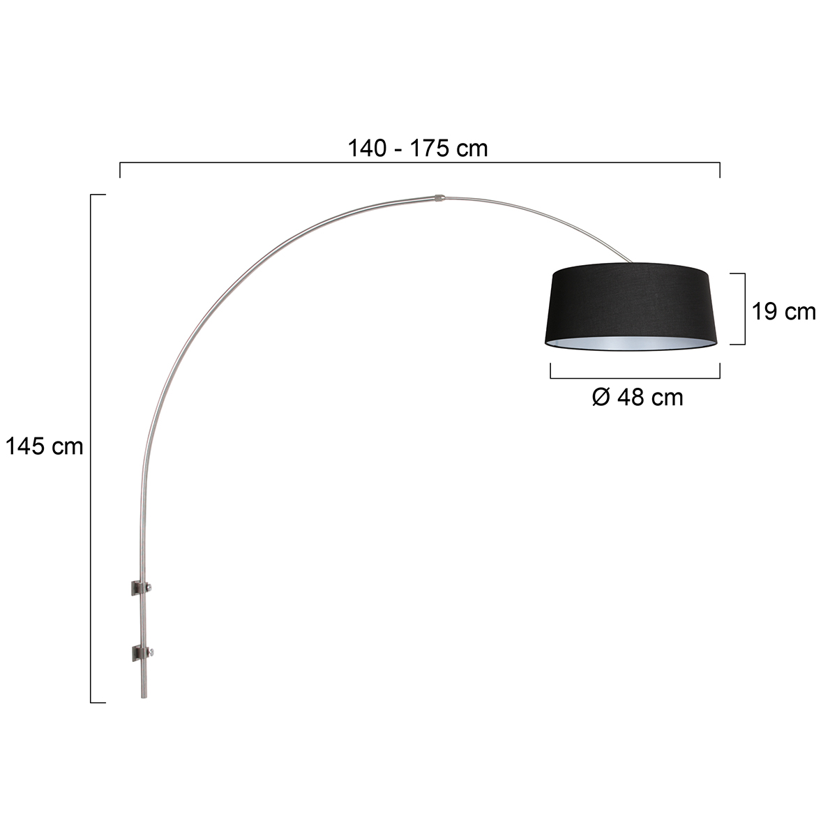 staalkleurigeboogwandlampmetzwartekapsteinhauersparkledlight-7