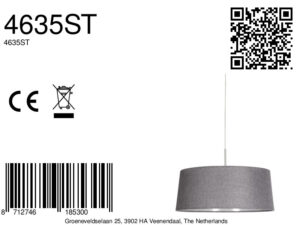 steinhauer-hanglamp-sparkledlight-grijs-textiel-e27-4635st-1