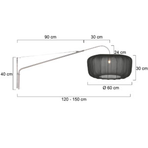 steinhauer-wandlamp-elegantclassy-staalzwart-metaaltextiel-leeslamp-e27-4447st-1